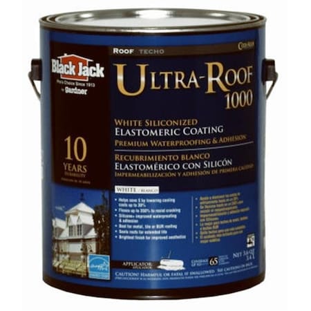 Gardner-Gibson Gardner-Gibson 5530-1-20 Black Jack Ultra-Roof 1000 White Siliconized Elastomeric Roof Coating; 3.6 qt. 800906
